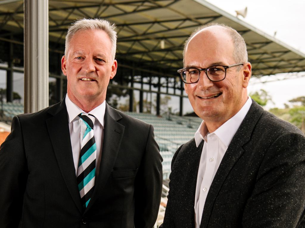 Port Adelaide chief executive Matthew Richardson and Chairman David Koch.