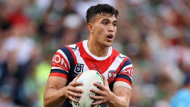 Joseph-Aukuso Suaalii is tipped to excel at fullback when he joins rugby in 2025. Picture: Mark Kolbe/Getty Images