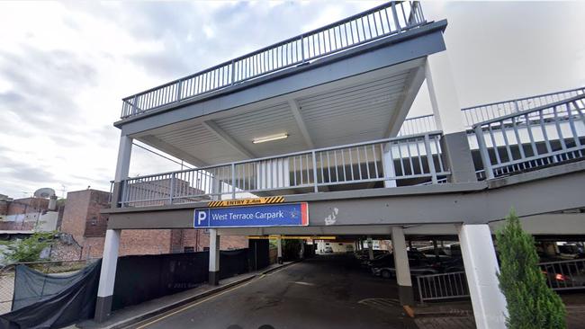 View of West Terrace Parking, a multistorey free parking lot, located at 5-7 West Terrace, Bankstown. Picture: Google Maps
