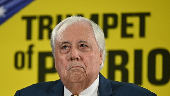 Billionaire Clive Palmer said he is “too old for politics” after a poor performance from his party Trumpet of Patriots. Picture: Dan Peled / Getty Images