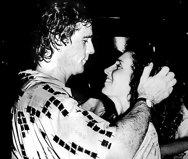 Actor Ryan O'Neal with Canadian prime minister’s wife Margaret Trudeau at New York's Studio 54 club circa 1979.