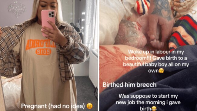 Rivvah had no idea she was expecting a child ... until she gave birth to him. Source:rivvahcrowther/TikTok