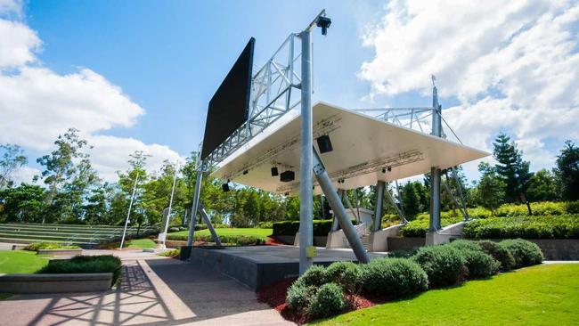 The big screen TV at Springfield's Robelle Domain Parklands.