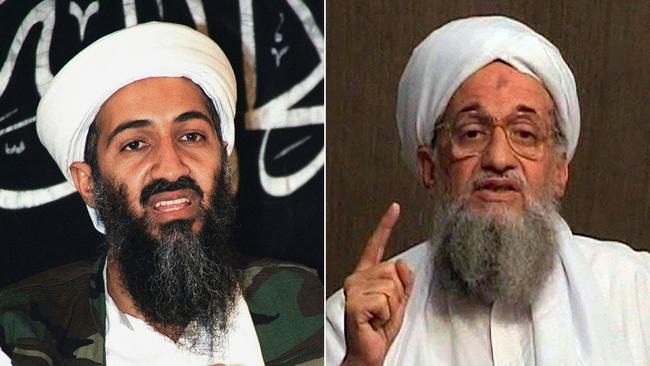 Dead l-Qaeda leaders Osama Bin Laden, left, and his successor Ayman al-Zawahiri.