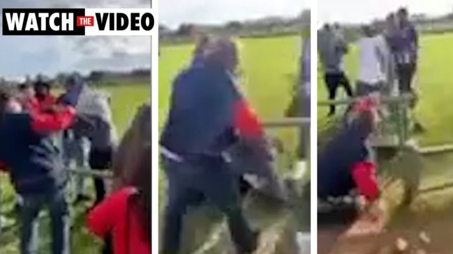 Brawl captured at local footy final