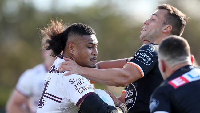 Haumole Olakau’atu scored 10 tries for the Sea Eagles this year. Picture; NRL Photos