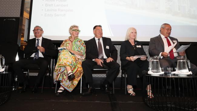 Gold Coast Central Chamber of Commerce Council Election breakfast at the Mantra on View, Surfers Paradise. Mayoral candidates on stage. Picture Glenn Hampson