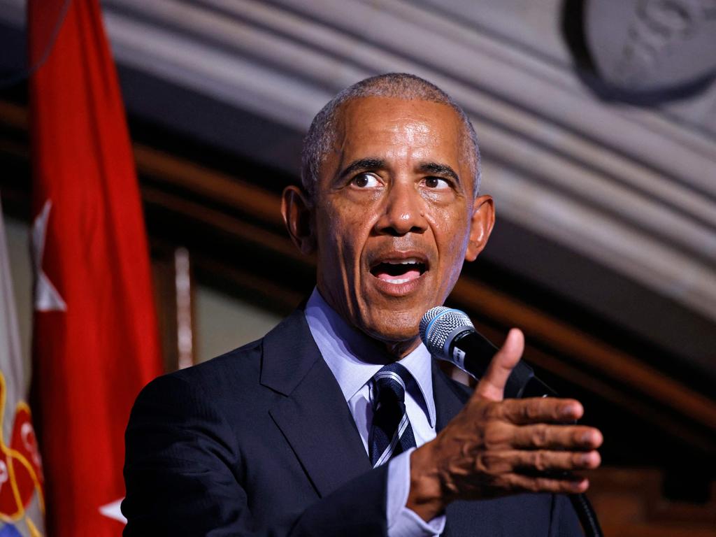 Former US President Barack Obama is campaigning on behalf of Kamala Harris. Picture: AFP