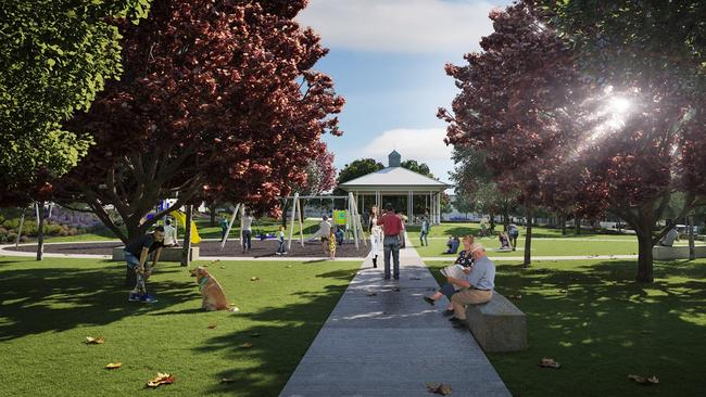 LEAFY OPENING: The centrepiece park at the Avenues of Highfields project, named after late education advocate Sandy Brennan, will be opened to the public next month.