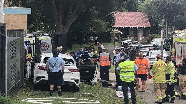 Emergency services in Bennett St, Freshwater. Picture: Jim O'Rourke