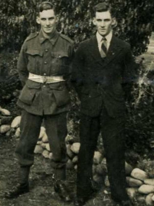 Athelstone twins Mervyn and Hartley Ey in their 20s.