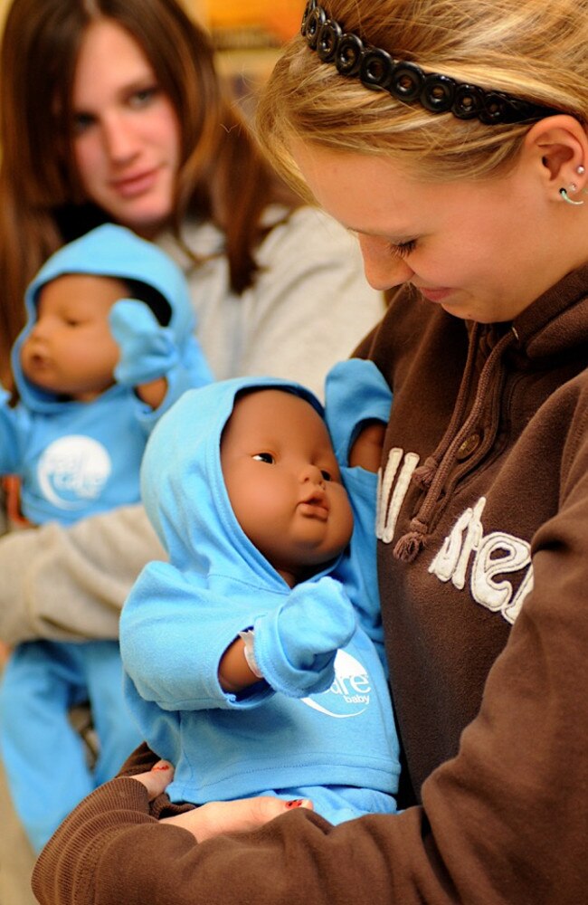 The babies are usually given to schools, so teenagers can see what being a parent is really like.