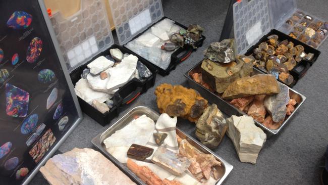 Opals seized by police from the home of Joshua Thornbury.