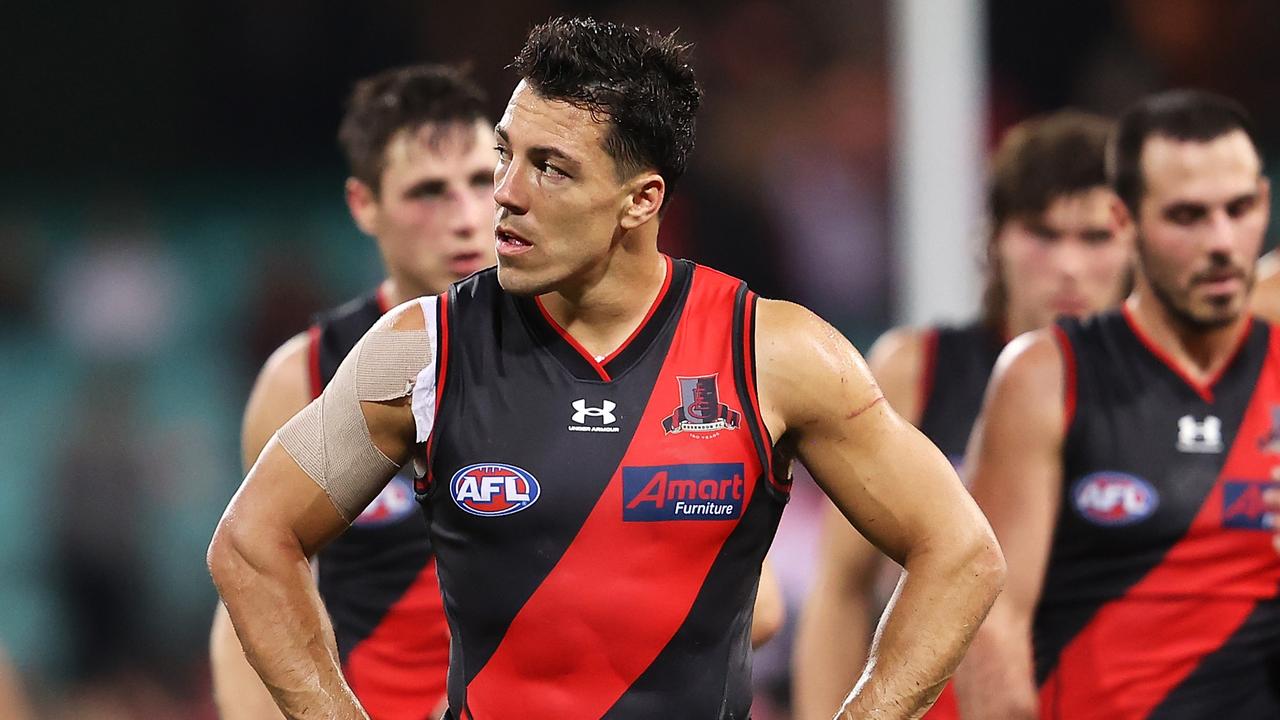 Dylan Shiel of the Bombers. Photo by Mark Kolbe/Getty Images