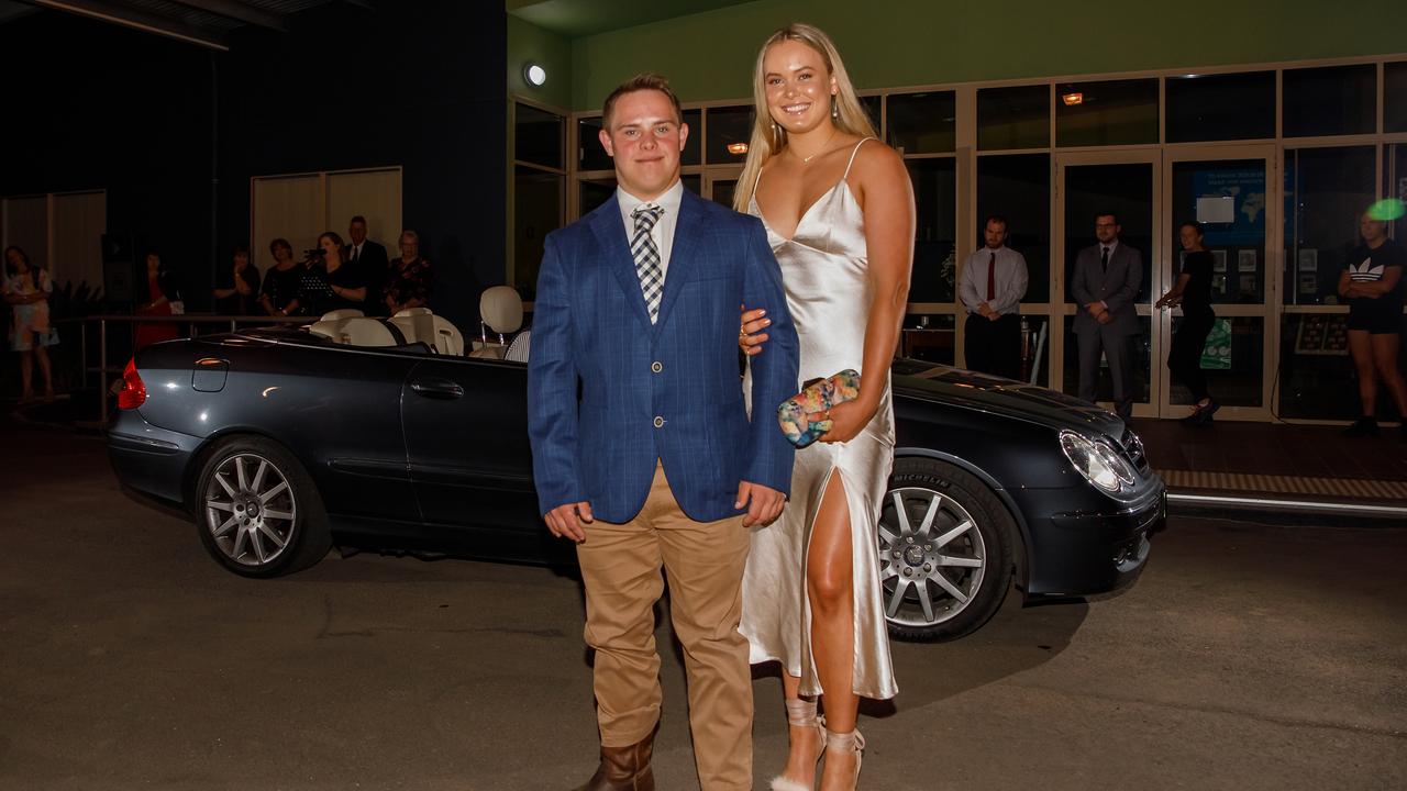 James Laffy and his partner at the 2020 Dalby Christian College Formal. Picture: Susan Jacobs Photography