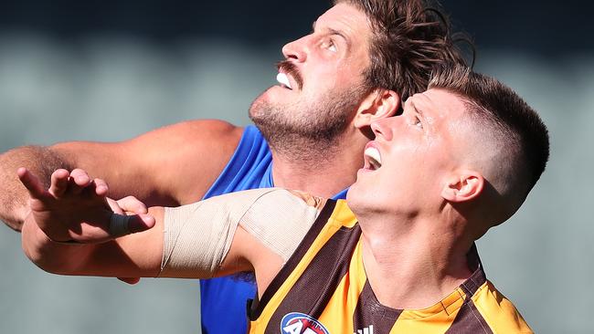 Hawthorn's Mitch Lewis has now been missing from action for three weeks. Picture: Sarah Reed