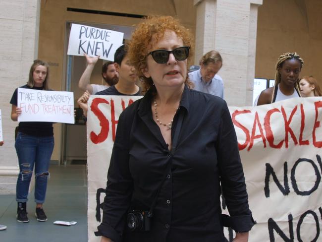 Nan Goldin as she appears in the documentary.