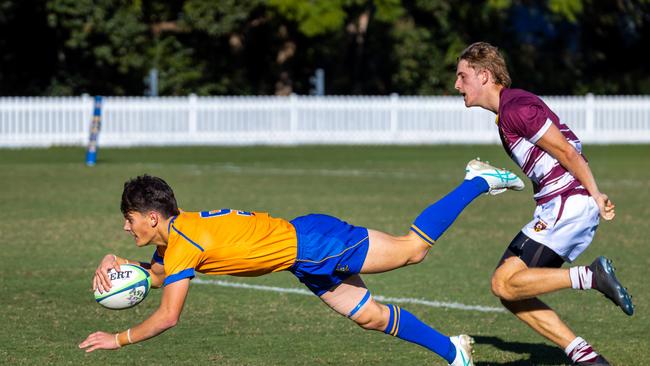 Lachie McCall scoring for Ashgrove in round four. Picture credit: Denver Jensen.