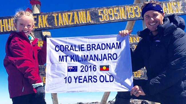 Coralie previously made history by becoming the youngest Australian to climb Mt Kilimanjaro in 2016. Picture: Luke Bradnam