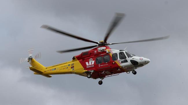 The man was flown to John Hunter Hospital on October 15.