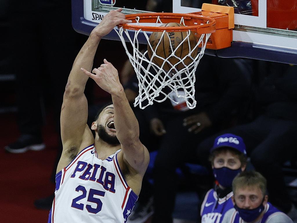 Ben Simmons hasn’t entirely forgot how to slam it down.