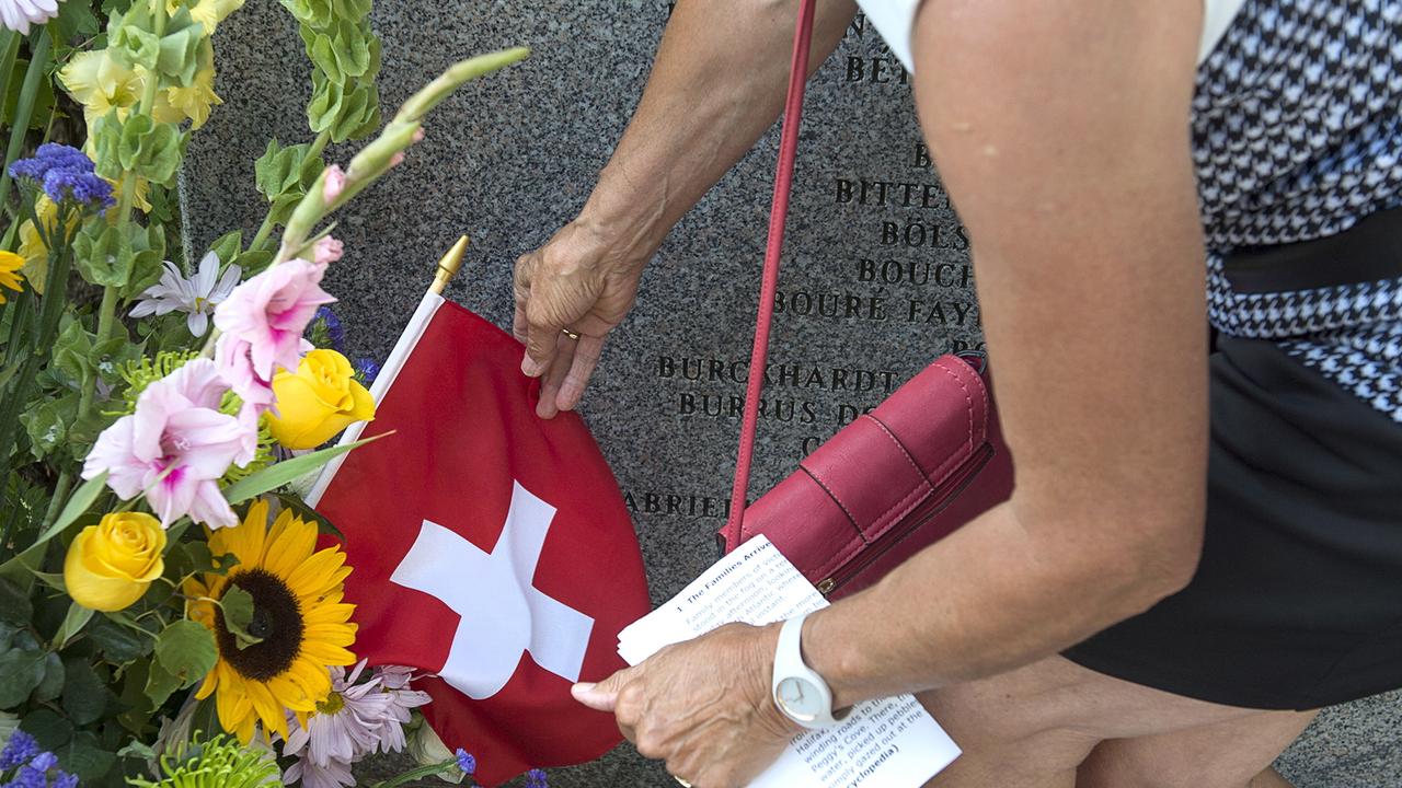 A service at the Swissair Flight 111 memorial at Bayswater was held on the recent 20th anniversary of the crash. Picture: Andrew Vaughan/The Canadian Press via AP)