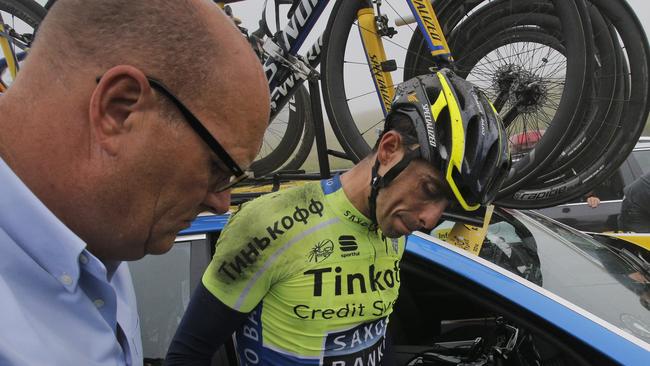 Spain's Alberto Contador quits the Tour de France.