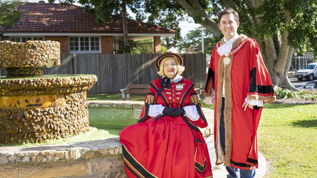 Maryborough tourism ambassador Carmel Murdoch with Fraser Coast Mayor George Seymour.