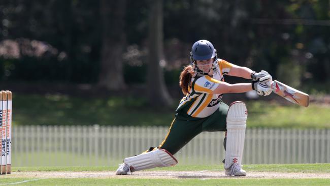 Pictured is Bankstown women's cricketer Samantha Devlin at Bankstown Oval.