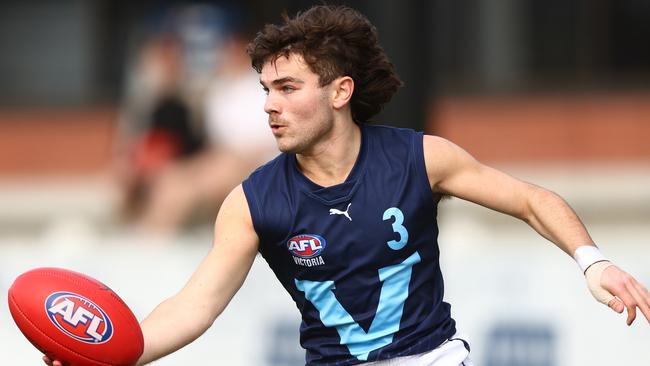 Nick Watson kicked three goals in Caulfield Grammar’s win last weekend. Picture: Chris Hyde/AFL Photos