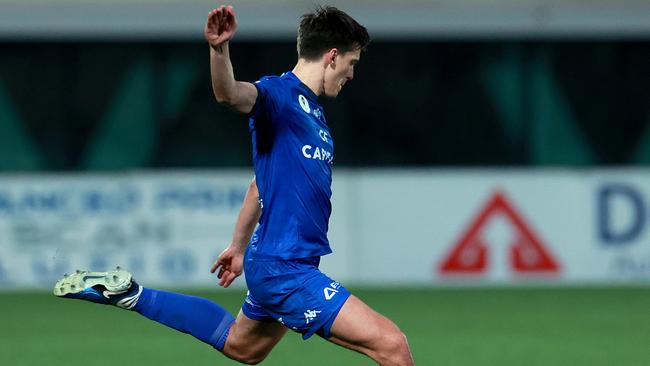 Marco Jankovic scores for South Melbourne. Picture: Kelly Defina