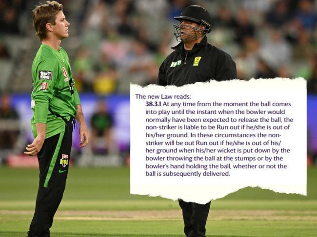 Zampa Mankad ‘ambiguity’ forces rule clarification