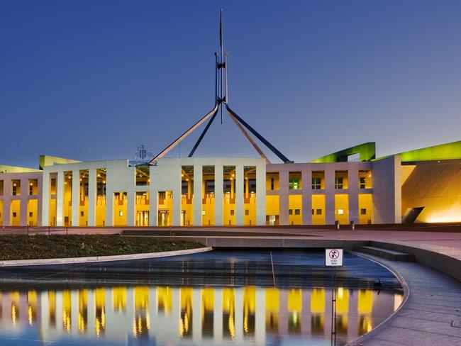 View of Parliament House of  Canberra, Australia.