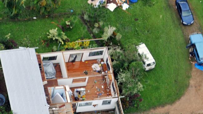 Ten anniversary of Cyclone Yasi. Severe Tropical Cyclone Yasi 2011. Tully, houses destroyed. Picture: Evan Morgan
