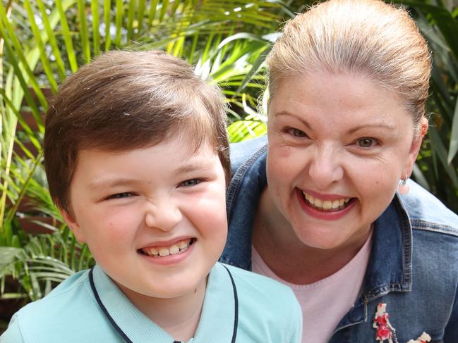 Tooth decay in children is on the rise. Pictured is Aiden Ironside, 7 from Gladesville with his mum mum Kylie. Picture: David Swift.