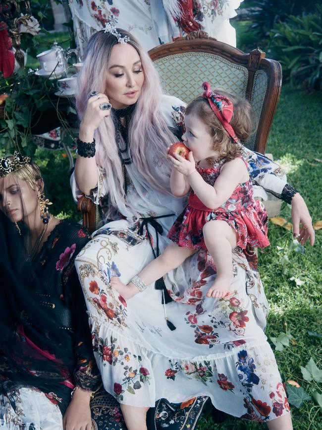 Camilla Franks and daughter Luna Gypsy at their home in Bondi. Photo: Supplied.