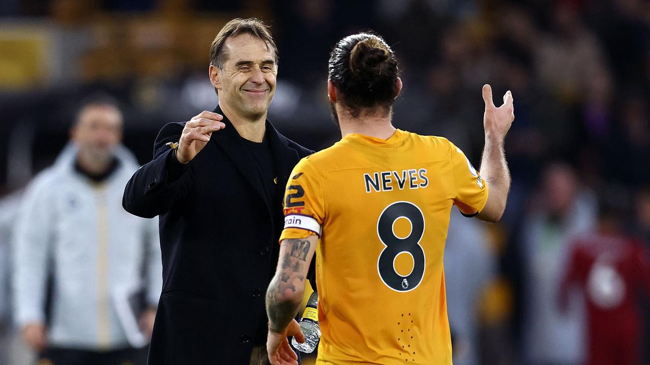 Itu adalah kemenangan besar bagi Wolves.  (Foto oleh DARREN STAPLES/AFP)