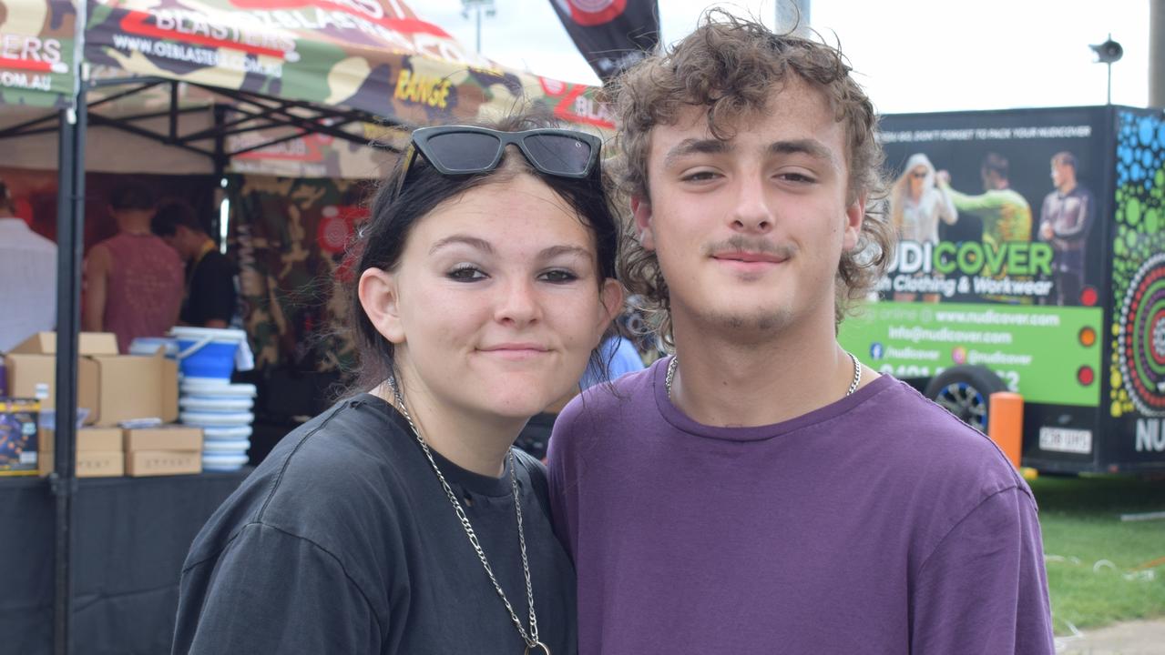 Phoebe Butler and Brock Hartig at Rockynats 04 showgrounds precinct on March 31, 2024. Picture: Aden Stokes