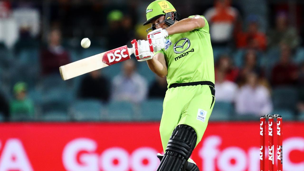 Daniel Sams went berserk to guide the Sydney Thunder to a big win over the Brisbane Heat. Picture: Brendon Thorne/Getty Images