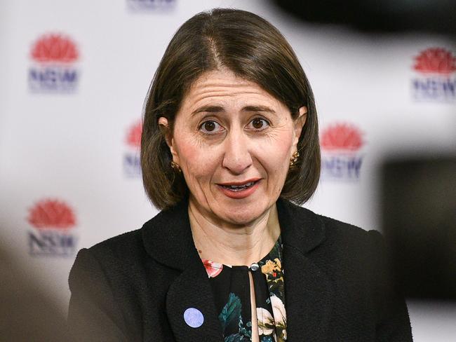 SYDNEY, AUSTRALIA - NCA NewsWire Photos August, 31, 2020:  Premier Gladys Berejiklian at a press conference, Monday August 31, 2020. Picture: NCA NewsWire/Flavio Brancaleone