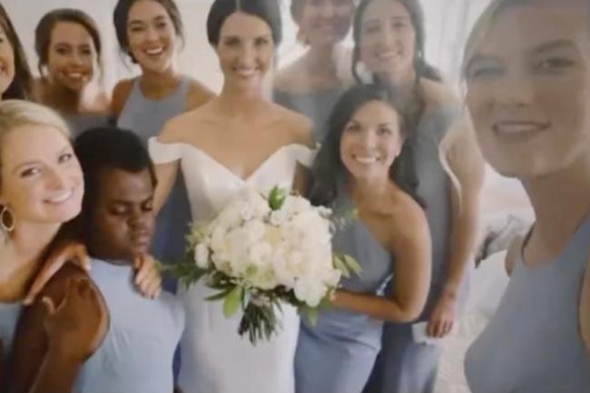 Image credit: Instagram.com/karlieklossKarlie KlossIn a wedding at St. Louis, Karlie Kloss brought the 'something blue' to her friend's nuptials. Wearing a duck=egg blue, halter-neck gown, Kloss posed jovially with her friends for a blurry (but sweet) video with the bride-to-be.