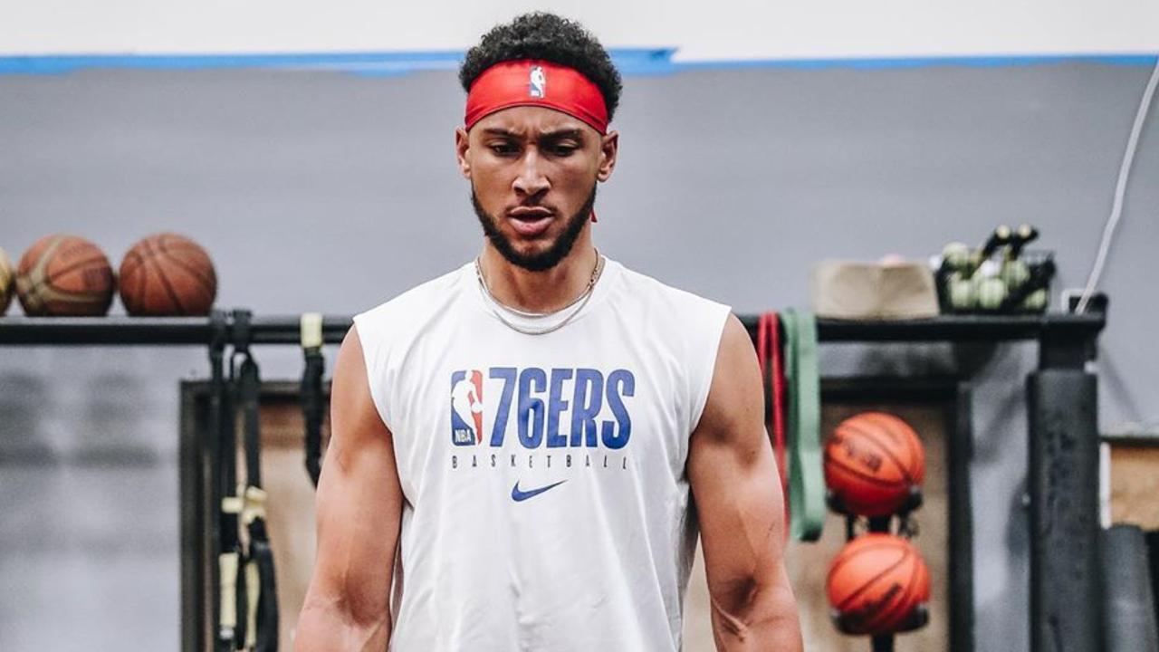 Philadelphia 76ers star Ben Simmons works out. Picture: Instagram