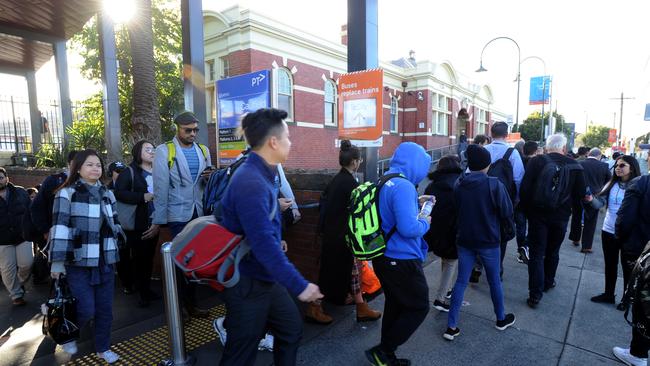 The train pain was scheduled to coincide with school holidays. Picture: Andrew Henshaw