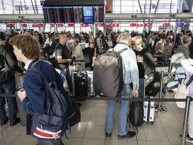 SYDNEY, AUSTRALIA, NCA NewsWire, Sunday 2 July 2023.General and breaking coverage from Sydney Domestic Airport with the school holidays getting off to a bumpy start after Ãstrong windsÃ forced the cancellation of nearly 50 flights and delayed many others in and out of Sydney.Picture:NCA NewsWire, Monique Harmer