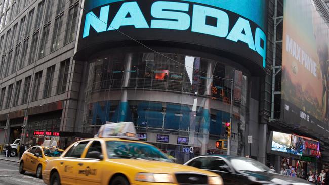 The Nasdaq index has pulled back from record highs as the surge in tech stocks runs out of steam. Picture: AP