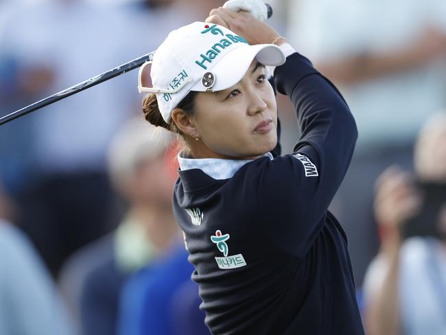 Minjee Lee in action during the first round of the Australian Open at Victoria Golf Club. Picture: Darrian Traynor/Getty Images