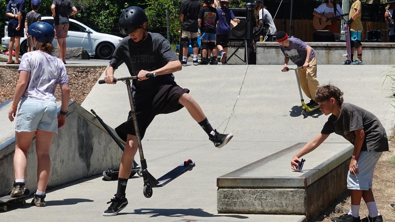 Skatepark action. Picture: Chris Knight