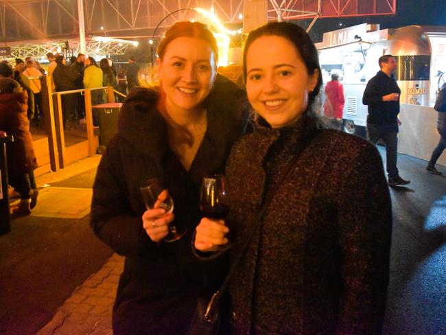 Roisin Coffey and Beth Ferraro at the Whisky, Wine and Fire Festival 2024 at the Caulfield Racecourse. Picture: Jack Colantuono