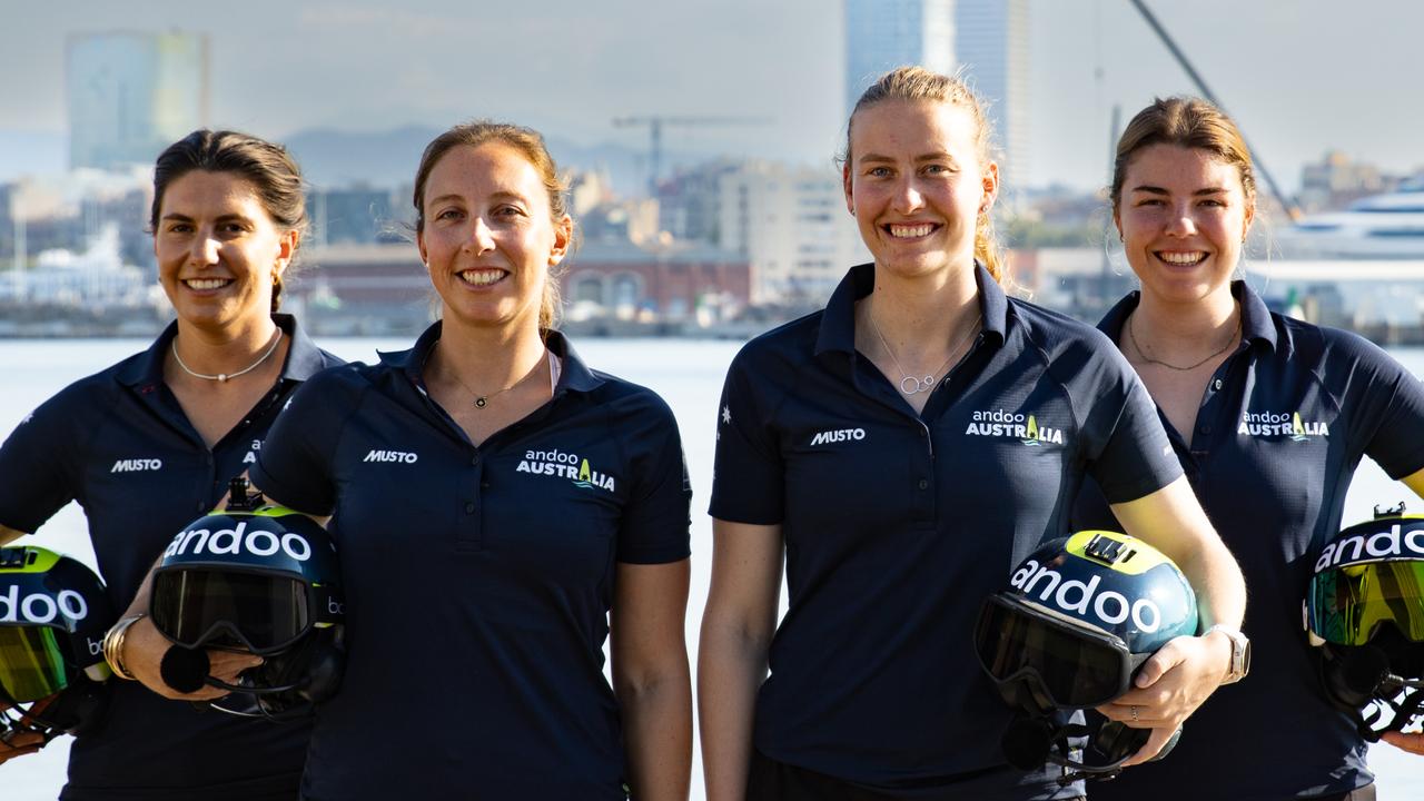 Australian sailors Lisa Darmanin, Olivia Price, Laura Harding and Annie Wilmot.