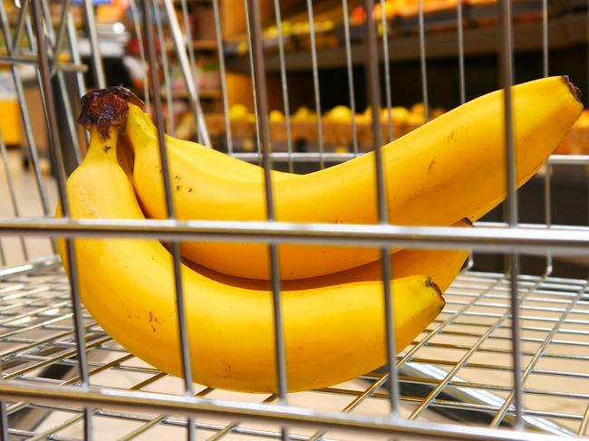 A bunch of ripe yellow bananas in a supermarket shopping cart close-up  Picture: istock